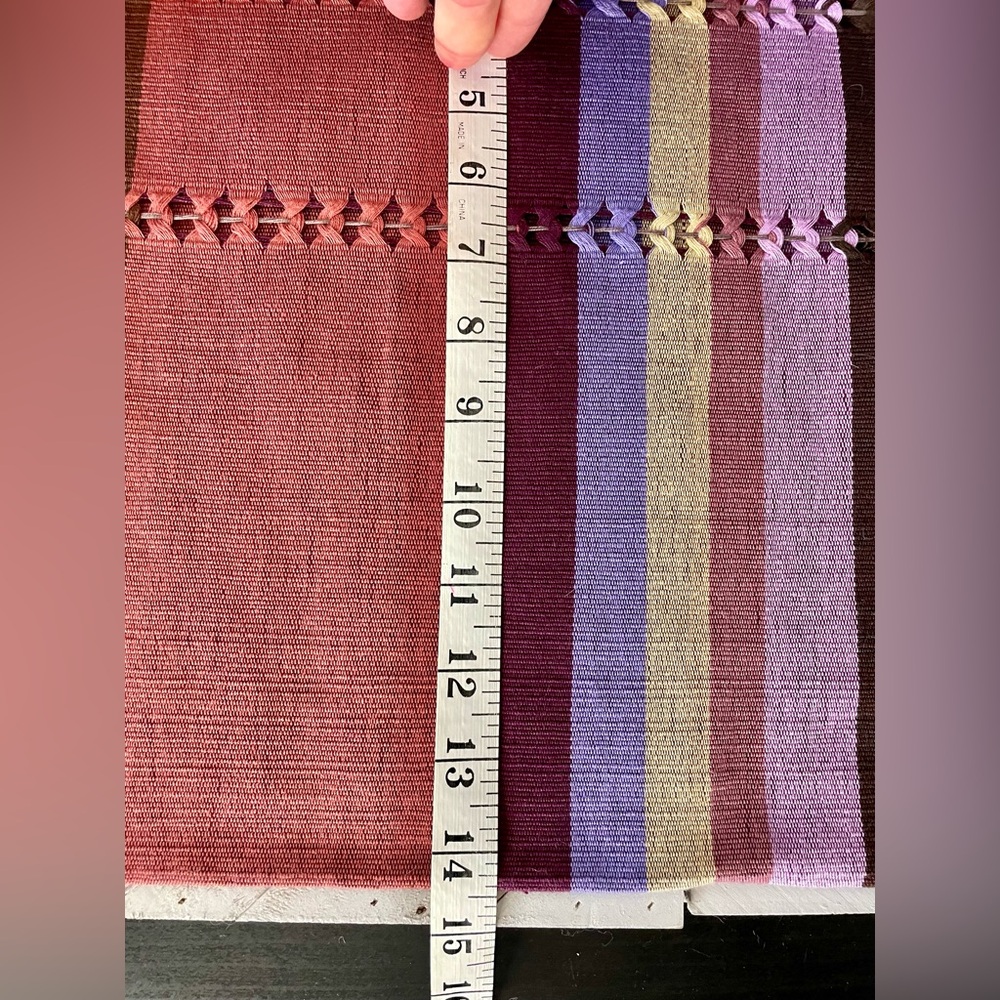 ARTISAN : Handwoven Mexican Tote Bag Boho Colorblock Market Beach Bag NWOT - Picture 7 of 9